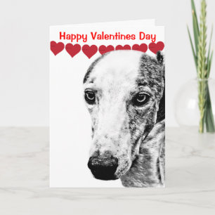 Whippet dog holiday card