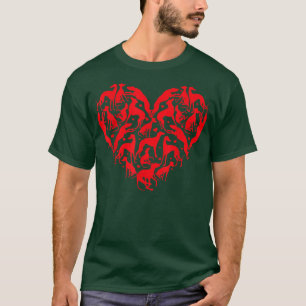 Whippet Dog Lover Funny Heart Whippet Valentine's T-Shirt