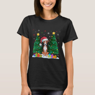 Whippet Dog Lovers Santa Hat Ugly Christmas Sweate T-Shirt