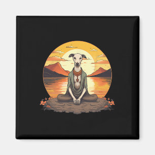 Whippet Dog Meditation Yoga Men Women Kids Magnet