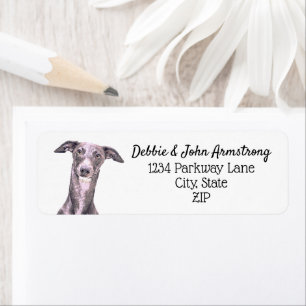Whippet Dog Puppy Breeder Return Address Return Address Label