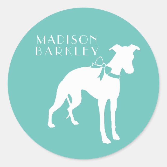 Whippet Dog Puppy Classic Round Sticker (Front)