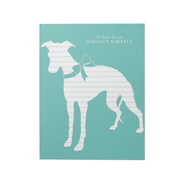 Whippet Dog Puppy Notepad (Rotated)