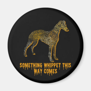 Whippet Dog Silhouette Fun Halloween Magnet