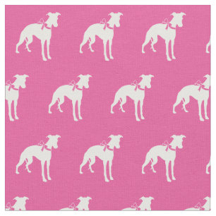 Whippet Dog Silhouette Pet Pink Fabric