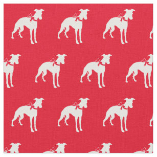 Whippet Dog Silhouette Pet Red Fabric