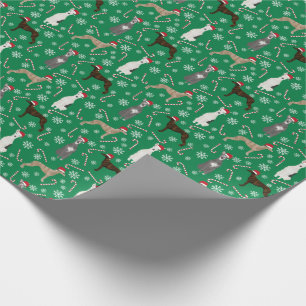 Whippet Dogs Christmas Holiday Wrapping Paper