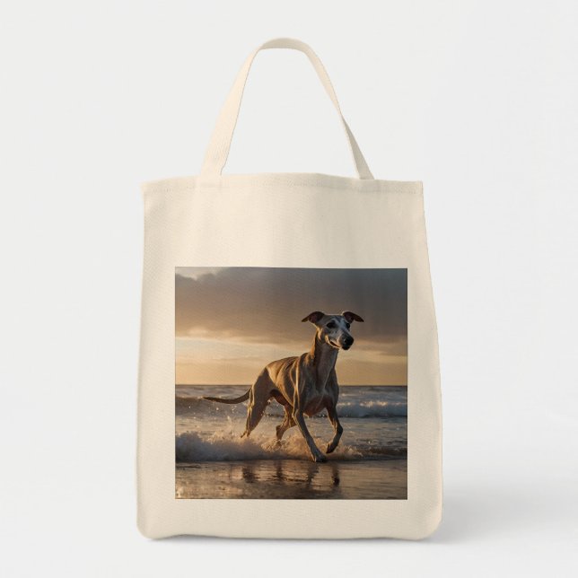Whippet Elegant Grocery Tote (Front)