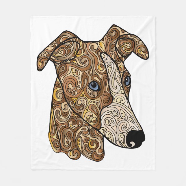 Whippet Fleece Blanket (Front)