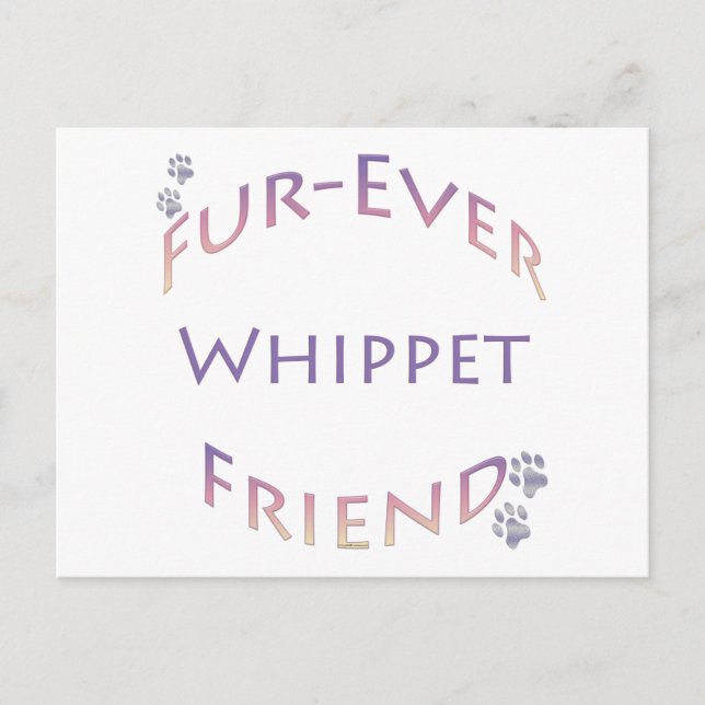 Whippet Furever Friend Postcard (Front)