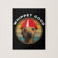 Whippet Good Funny 80s Music Dog Design