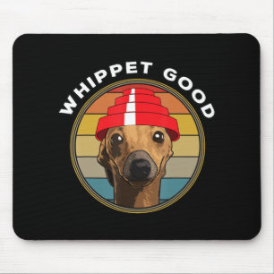 Whippet Good Funny 80s Music Dog Design Mouse Pad