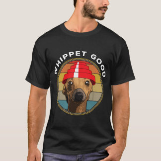 Whippet Good Funny 80's Music Dog T-Shirt