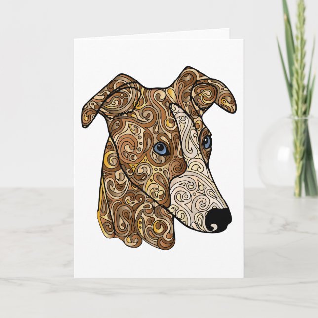 Whippet Greeting Card (Front)