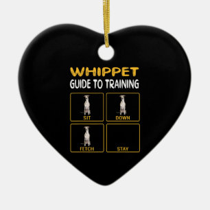 whippet guide to training dog obedience ceramic ornament