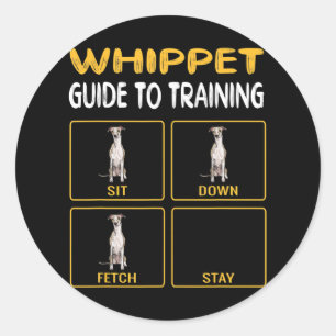 Whippet Guide To Training Dog Obedience Classic Round Sticker