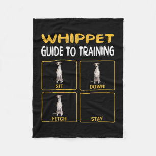 whippet guide to training dog obedience fleece blanket