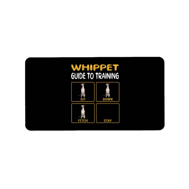 whippet guide to training dog obedience label (Front)