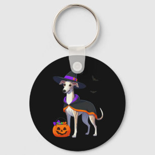 Whippet Halloween Witch Costume For Lover Dog For Key Ring