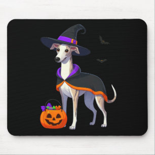 Whippet Halloween Witch Costume For Lover Dog For Mouse Pad