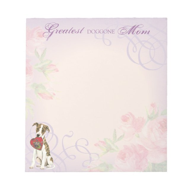 Whippet Heart Mum Notepad (Front)