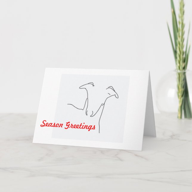 Whippet Holiday, Christmas Holiday Card (Front)