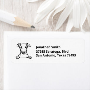 WHIPPET   Image on Return Address Label