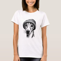 Whippet in a Beanie
