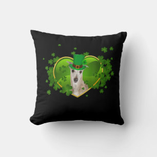 Whippet Irish Cute St Patrick Day Dog Lover Gifts Cushion