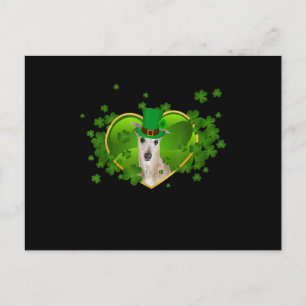 Whippet Irish Cute St Patrick Day Dog Lover Gifts Holiday Postcard