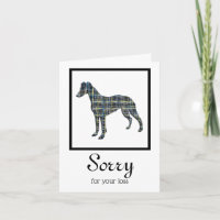 Whippet / Italian Greyhound Dog Pet Sympathy Card