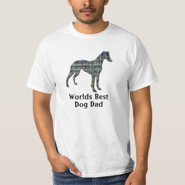 Whippet/Italian Greyhound Dog Silhouette Y&B Best T-Shirt (Front)