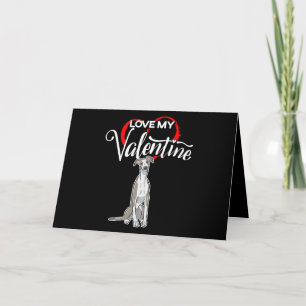Whippet Lover   Love My Whippet Dog Valentines Day Holiday Card