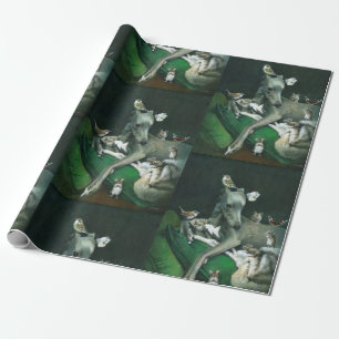 Whippet Mice And Birds Wrapping Paper
