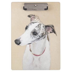 Whippet Painting - Cute Original Dog Art Clipboard