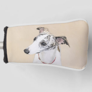 Whippet Painting - Cute Original Dog Art Golf Head Cover
