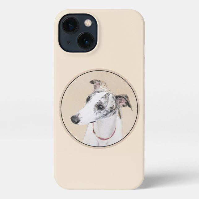 Whippet Painting - Cute Original Dog Art iPhone Case (Back)