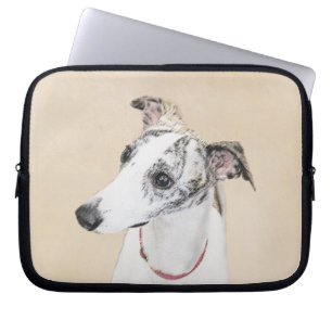 Whippet Painting - Cute Original Dog Art Laptop Sleeve