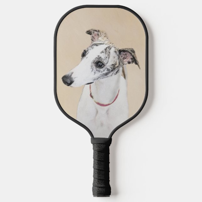 Whippet Painting - Cute Original Dog Art Pickleball Paddle (Front)