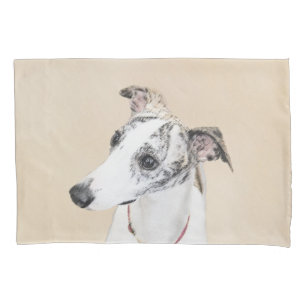Whippet Painting - Cute Original Dog Art Pillowcase