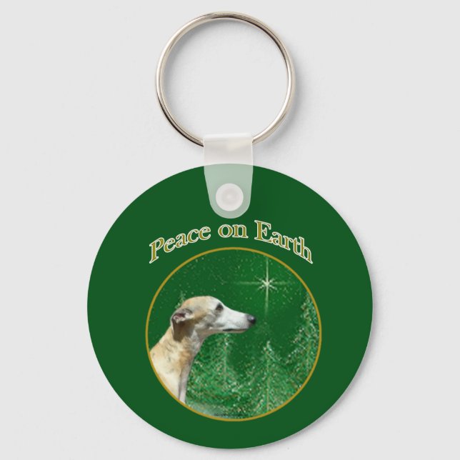 Whippet Peace Key Ring (Front)