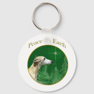 Whippet Peace Key Ring