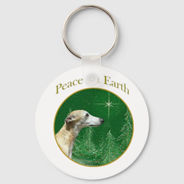 Whippet Peace Key Ring (Front)