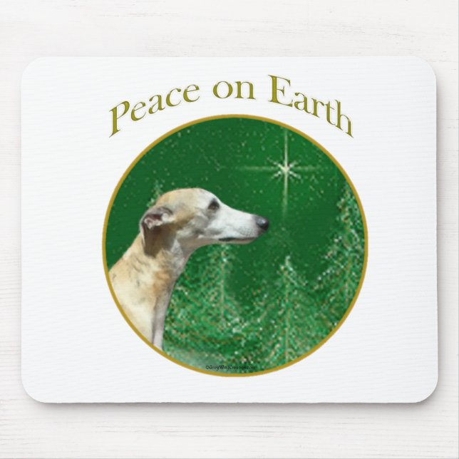 Whippet Peace Mouse Pad (Front)