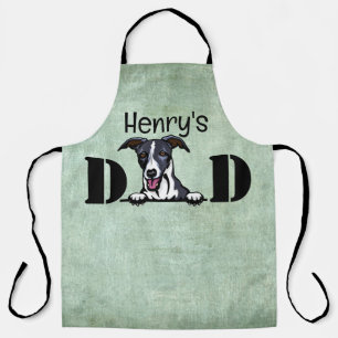 Whippet Peeking Personalised Dad Apron