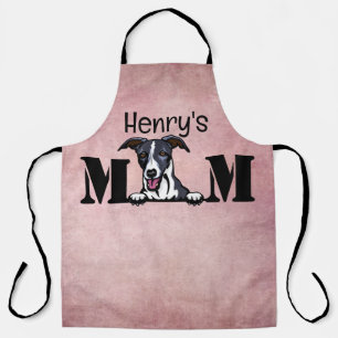 Whippet Peeking Personalised Mum Apron