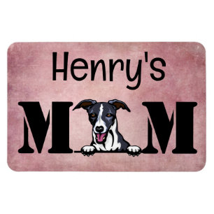 Whippet Peeking Personalised Mum  Magnet