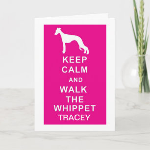 WHIPPET Personalised Birthday Greetings Card