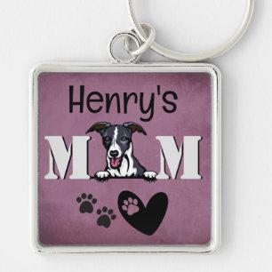 Whippet Personalised Peeking Key Ring