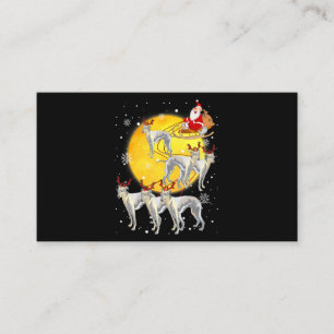 Whippet Reindeer Christmas Funny Santa Whippet Enclosure Card